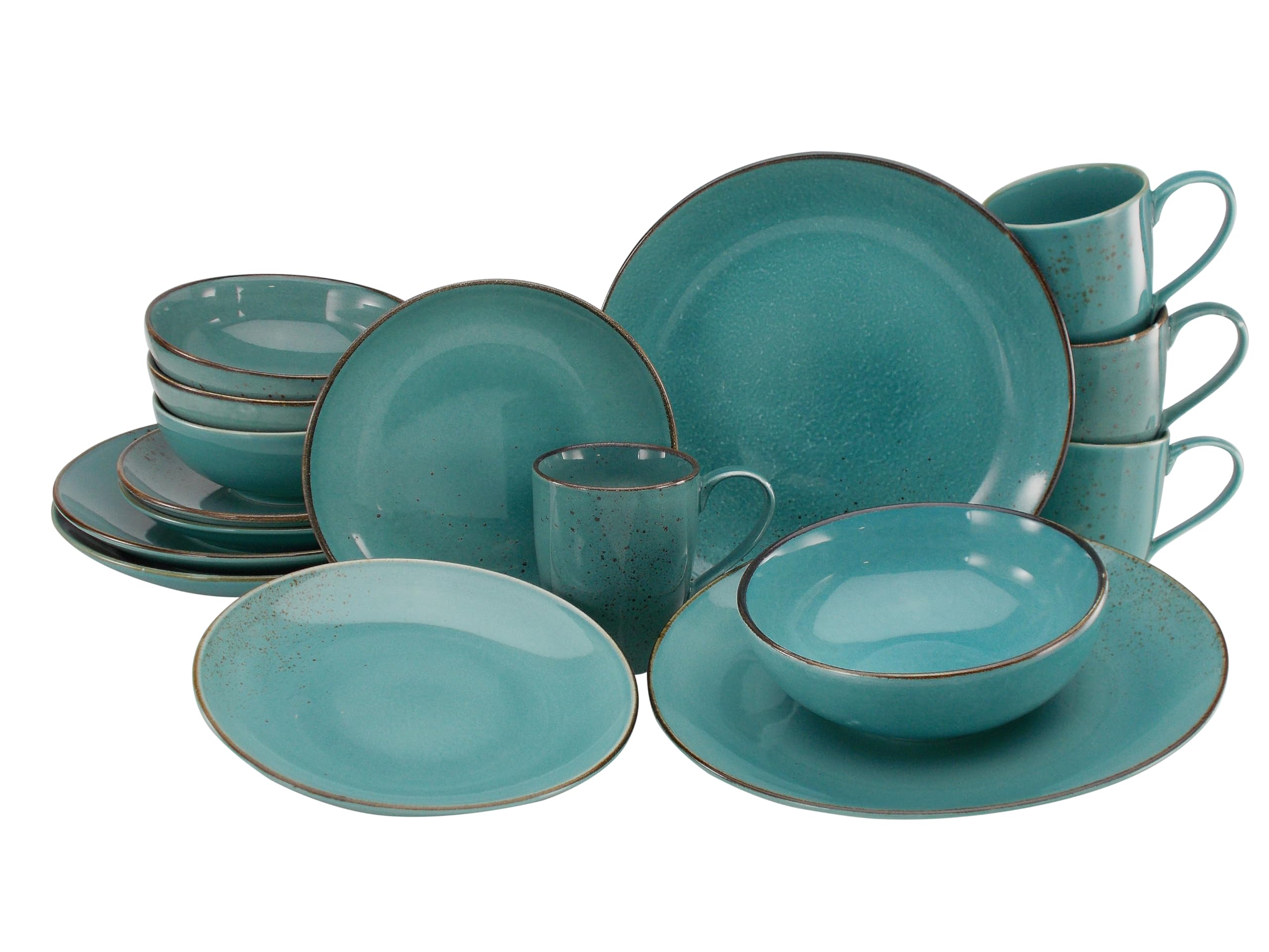 CreaTable, Serie Nature Collection, Geschirrset, Kombiservice (Kombiservice 16 teilig, Water) Küche, Haushalt & Wohnen