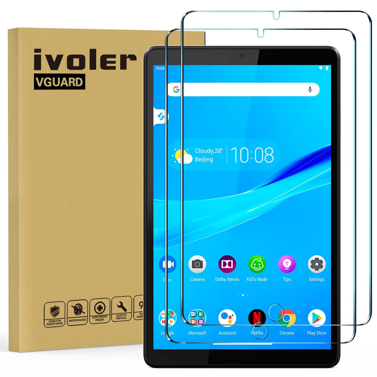 Proteggi schermo in vetro temperato per Lenovo Tab M8 / 2a 3a generazione 4 TB-8506 TB-8505F TB-8705F TB-8505 TB-8705 8.0 Pellicola per tablet  7