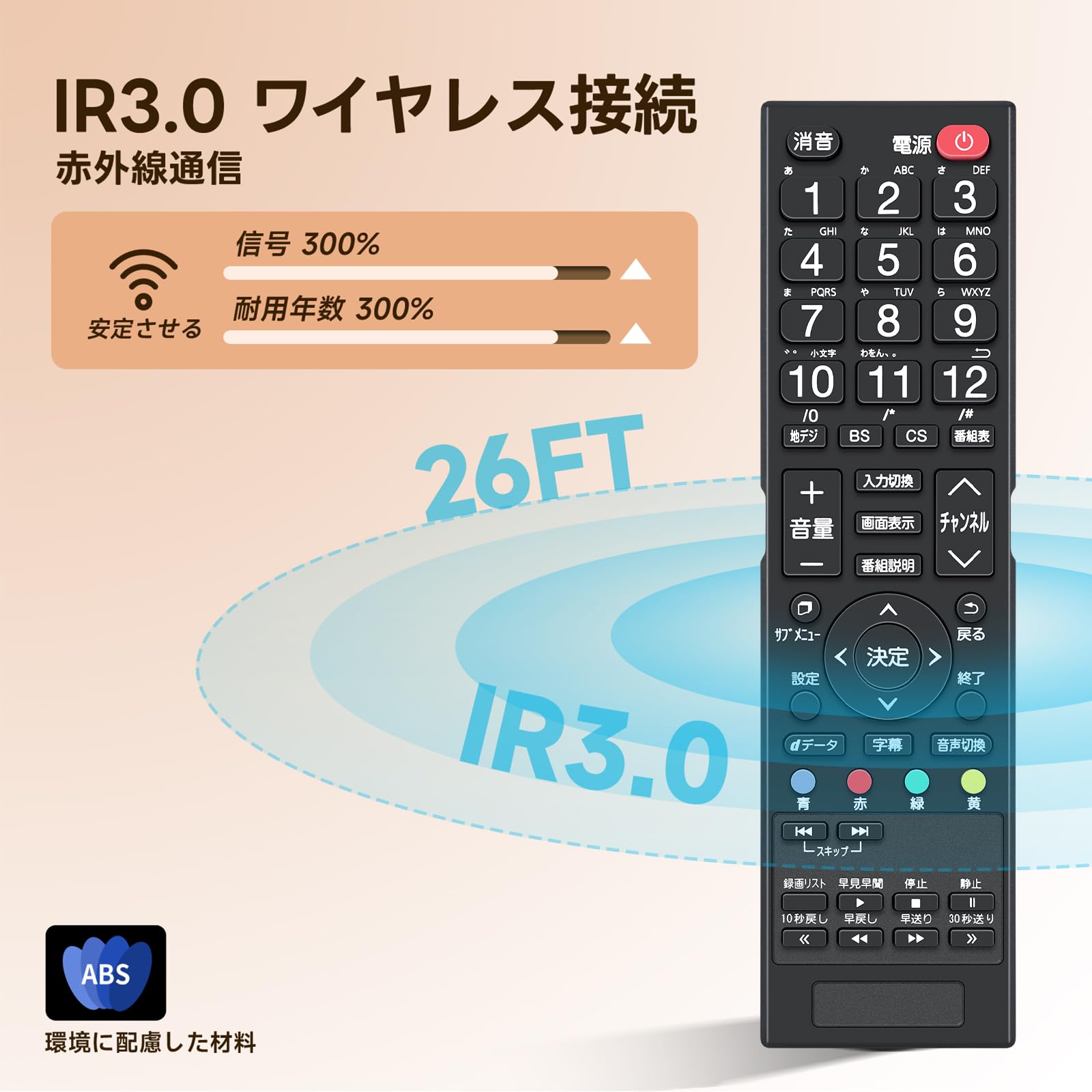 Amazon | ドンキホーテ互換リモコン RTA3W テレビリモコン アズマ LE