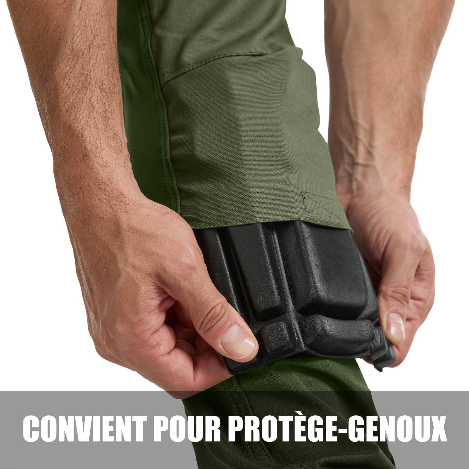 WORK IDEA Pantalon de Trekking Homme Coupe-Vent Anti-Boue Pantalon de Travail Homme Élastique Robuste pour Randonnée Outdoor Cargo Chantier