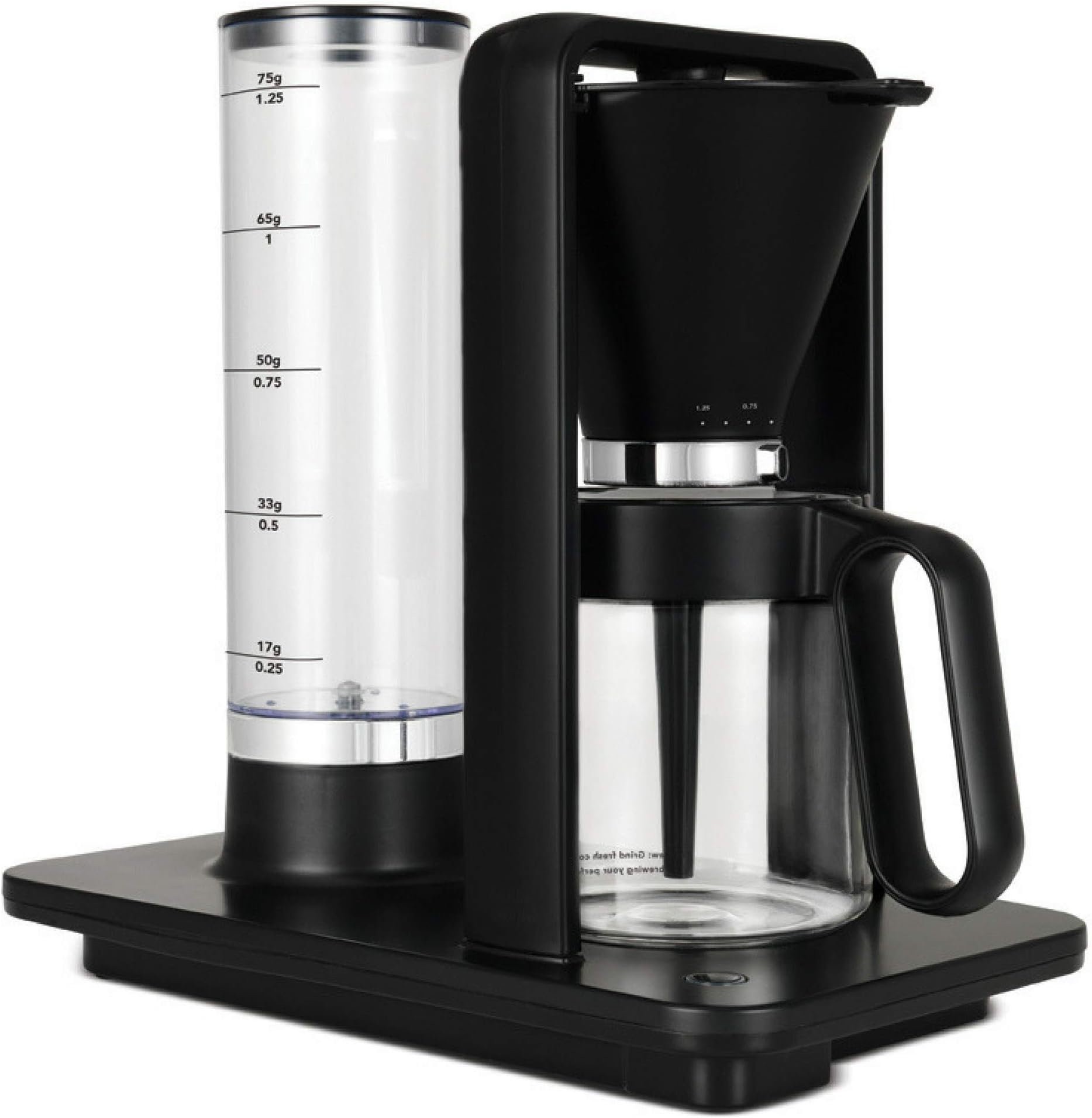 Wilfa Precision Automatic Coffee Brewer (WSP-1B), Detachable Water Tank, Precise Temperature and Water Control, Hot Warming Plate, Glass Carafe Included, Pour Over, Black