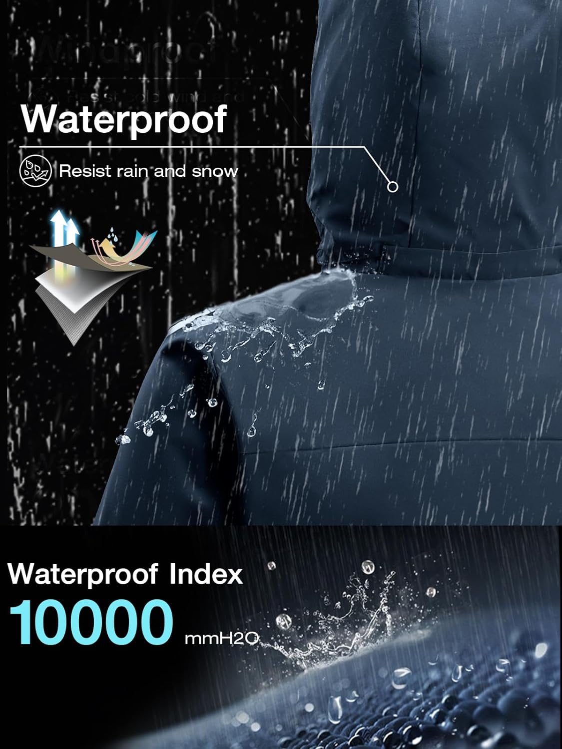 CAMEL CROWN Women's Ski Jacket 3 in 1 Winter Jacket Waterproof Jacket Windbreaker Snow Coat with Inner Warm Fleece Coat - Image 3