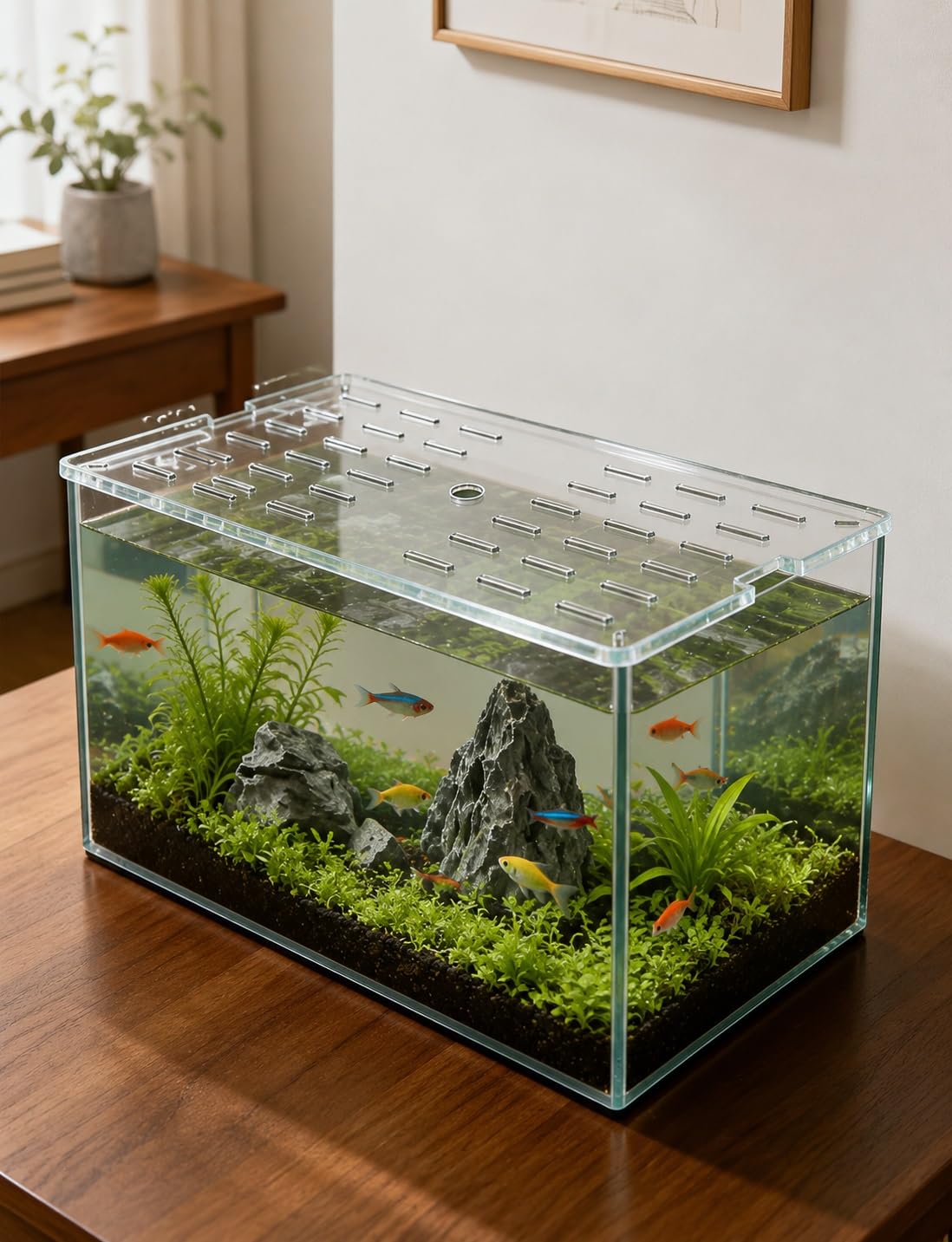 Generico Coperchio Acquario 5 mm Acrilico, lastra Trasparente per Pesci e Tartarughe(40x70cm)