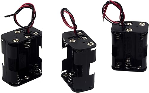 Miniatura 2 de Paquete de 3 6 pilas AA, soporte de batería AA de 9 V con cables