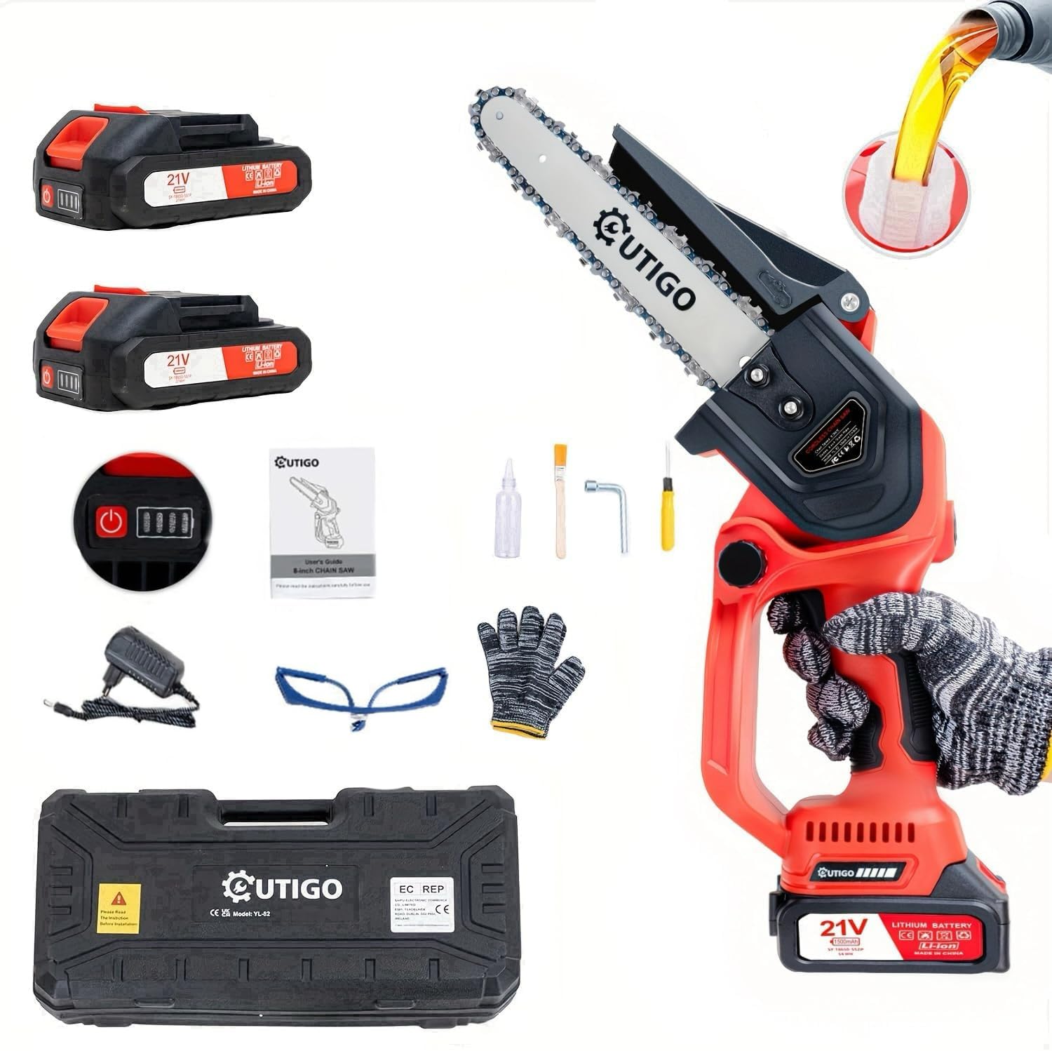 Amazon.com : Mini Chainsaw with Battery, 8 inch Electric Chainsaw