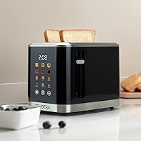 Vista 8 de 2 Slice Toaster Stainless Steel with LED Display, Extra Wide Slots, 6 Shade Settings, Defrost/Reheat/Cancel, Removable Crumb Tray – Compact Toaster