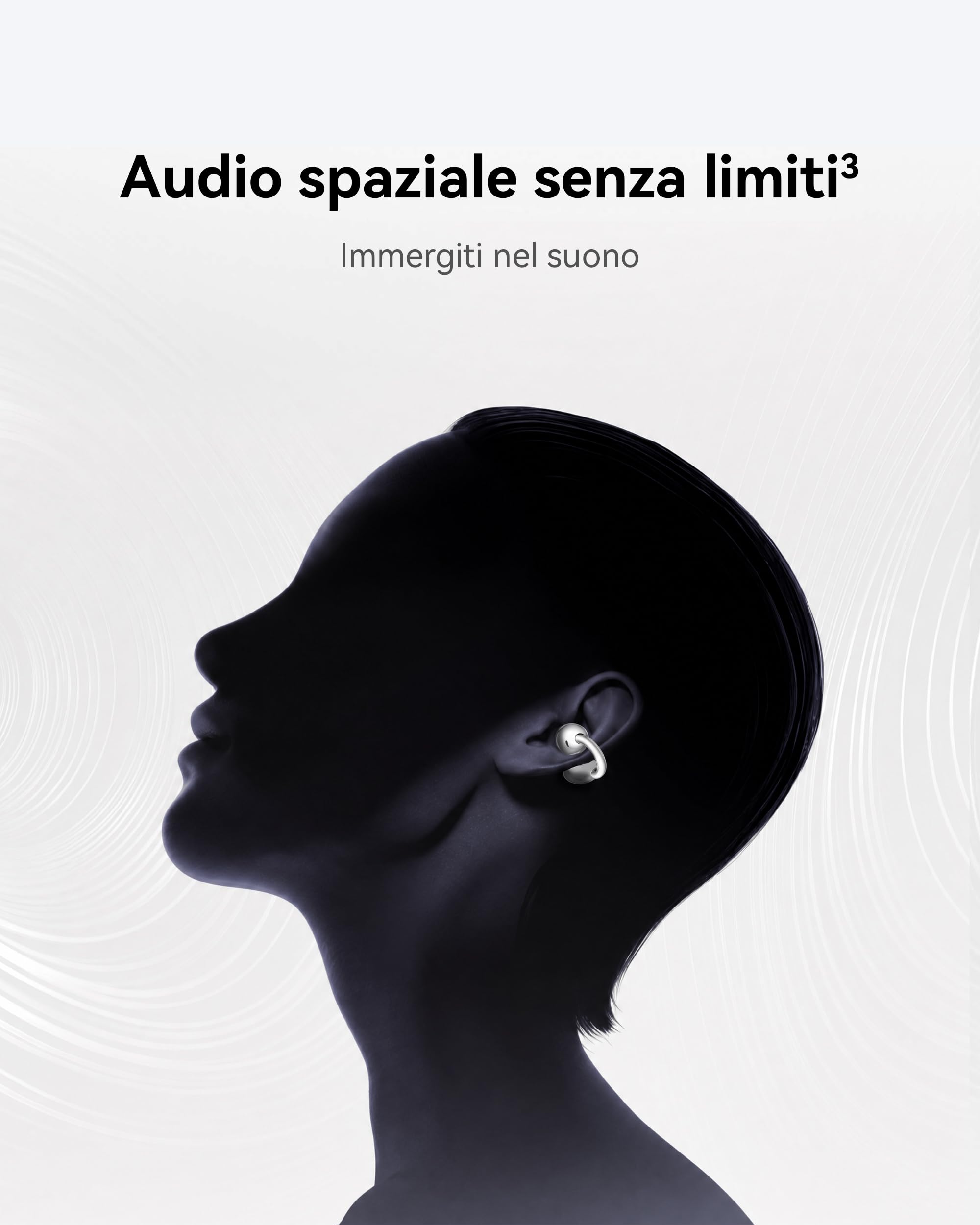 HUAWEI FreeClip 2 S Blu, Auricolari Wireless, Design Leggero | Comfort di Indossamento Tutto il Giorno, Custodia di Ricarica Luminosa, Controllo Intelligente, Ascolto adattivo open-ear