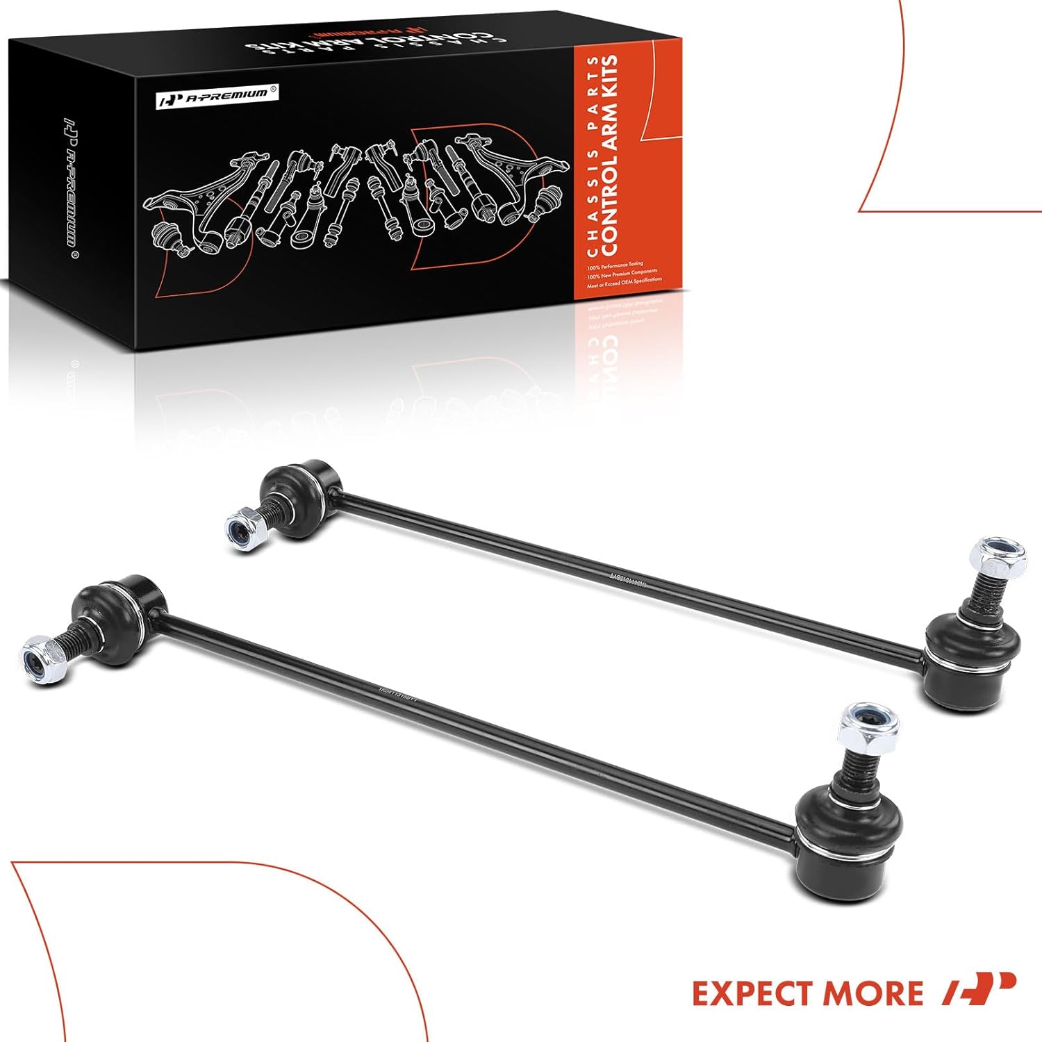 A-Premium 2 x Front Sway Bar Links Stabilizer Bar Links, Compatible with Volkswagen Jetta Golf Passat Tiguan Eos CC Beetle & Audi A3 (Quattro) Q3 (Quattro) TT (Quattro)
