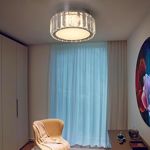 Miniatura 83 de Moderno candelabro de cristal LED, iluminación empotrada, lámpara colgante con control remoto para sala de estar, comedor, dormitorio, isla