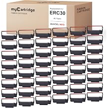 myCartridge Compatible Ribbon Replacement for ERC30/34/38 B/R,48 Pack | for Cash Register Ink Ribbon Compatible with ERC38 NK506 TM-U220 M188B, BTP-M300, GRC-220BR SBR-275 Ribbon Printer