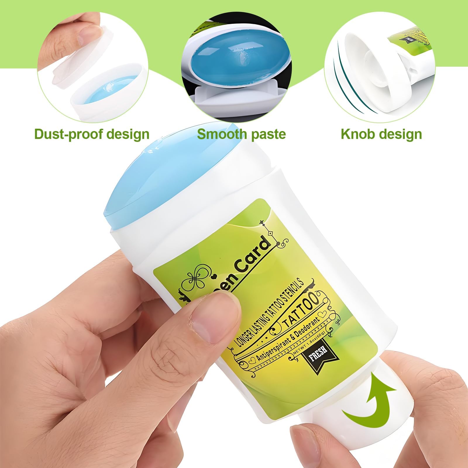 Tattoo Transfer Gel Stencil Gel - TONBAO Crema Gel per Trasferimento Tatuaggi Doppio Pack 2 x 51g per Professionista Formula Veloce Asciugatura Linee Chiare