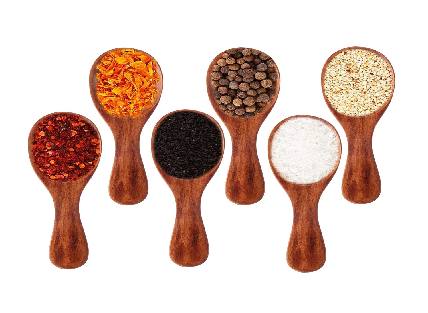 AM CRAFTS Wooden Spice/Masal Small Spoon for Tea Coffee Sugar Condimants & Small Containers/Jar (Set of 6 (Brown) (B0D549TZJD) Amazon Price History, Amazon Price Tracker