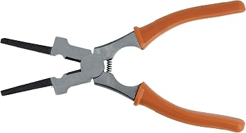 Hobart 770150 MIG Multi-Function Welding Pliers,Gray With Orange Handle | 12-in-1 MIG welding pliers; nozzle removal, tip install, spatter cleaning; orange grip