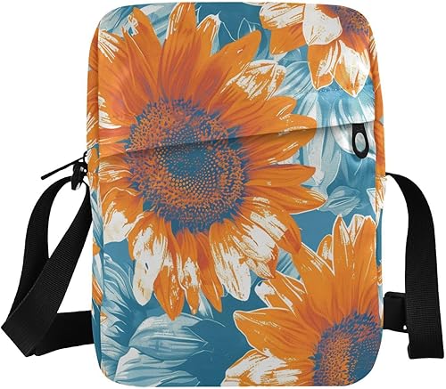 Vintage Sunflowers small messenger bag for women Small Crossbody Bags For Women cross body purses for women Shoulder Hand Bag For Woman Adjustable