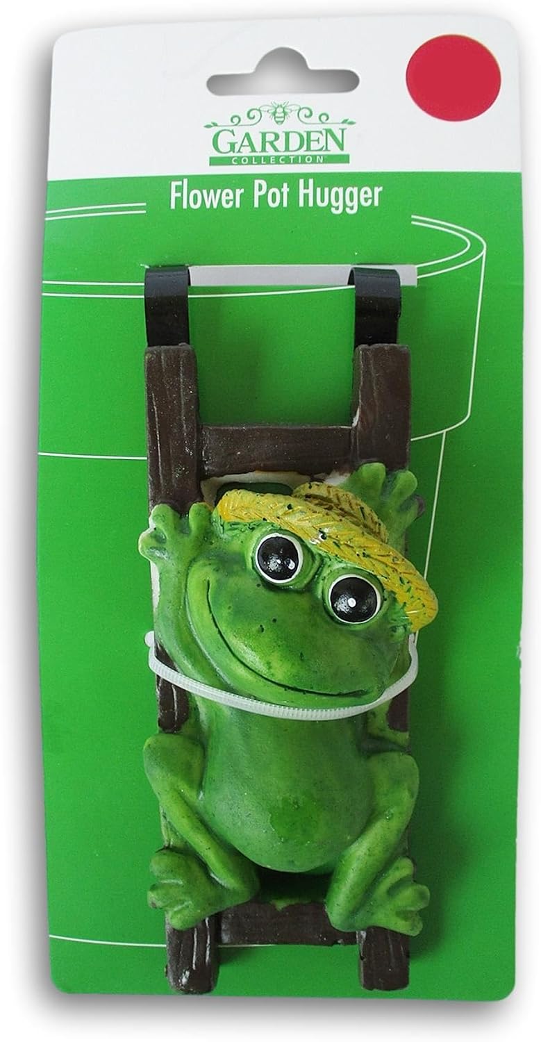 Craft Supply Flower Pot - Hugger Figurine - Frog Garden Decor - Get All The Fun Collections of Pot Pal Climbers - Hanging Planter Decorations - Patio Decor - Yard Decor