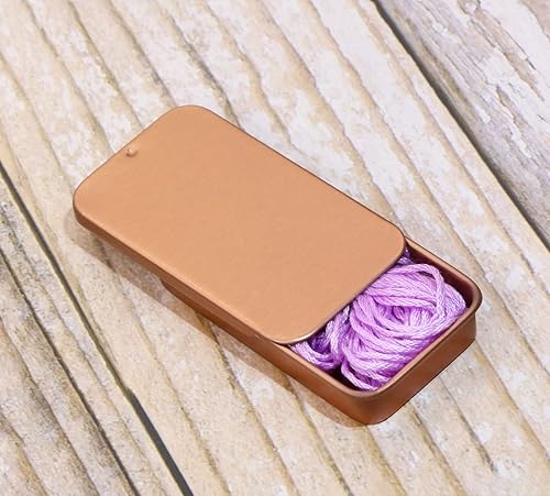 Miniatura 4 de Mini Skater Recipientes de metal extra pequeños de 2.4 x 1.3 x 0.43 pulgadas, cubierta deslizante, caja de lata portátil para organizador de joyas y