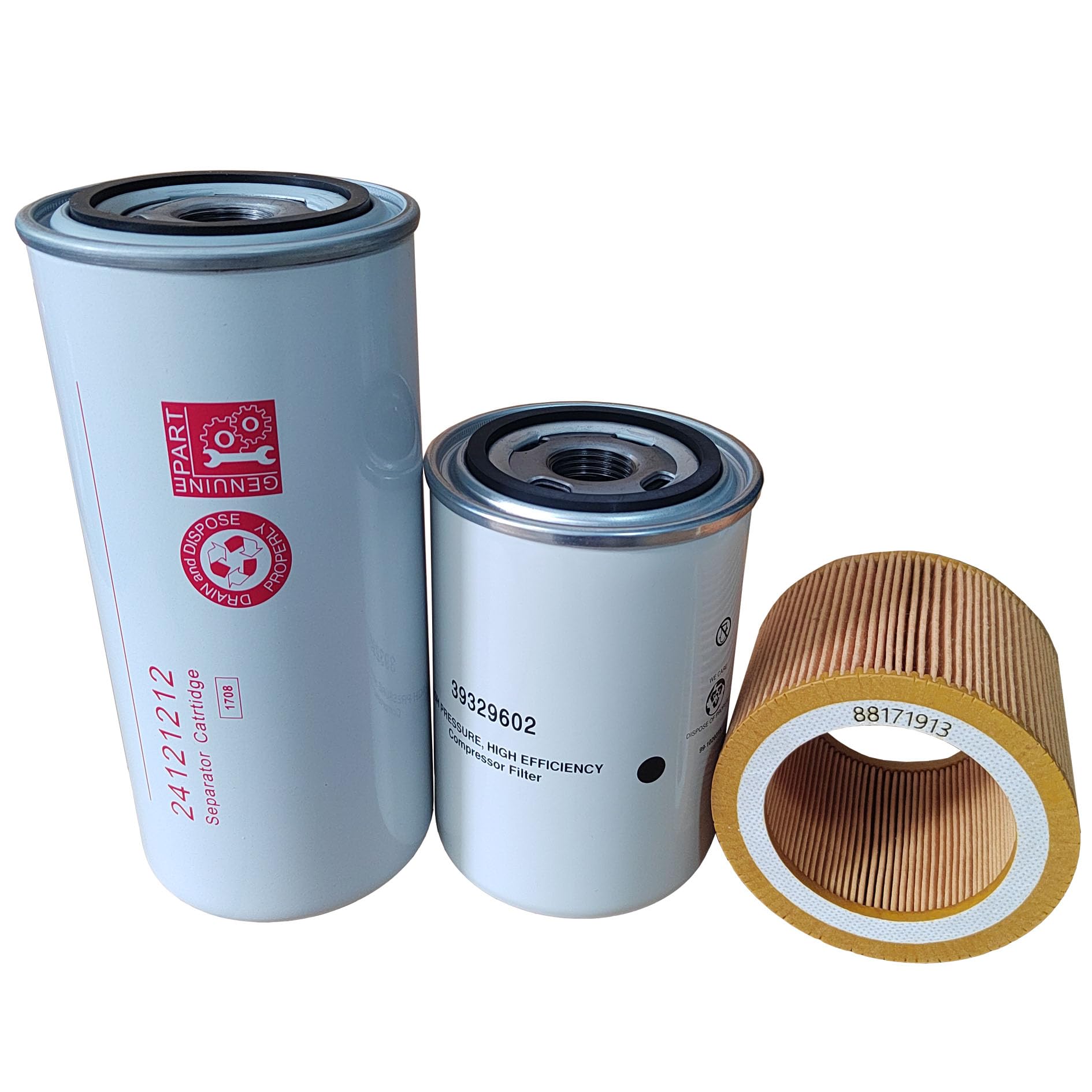 24121212 Oil Separators 39329602 Oil Filter 88171913Air Filter ZHSLEMT kit Compatible with Air Compressor