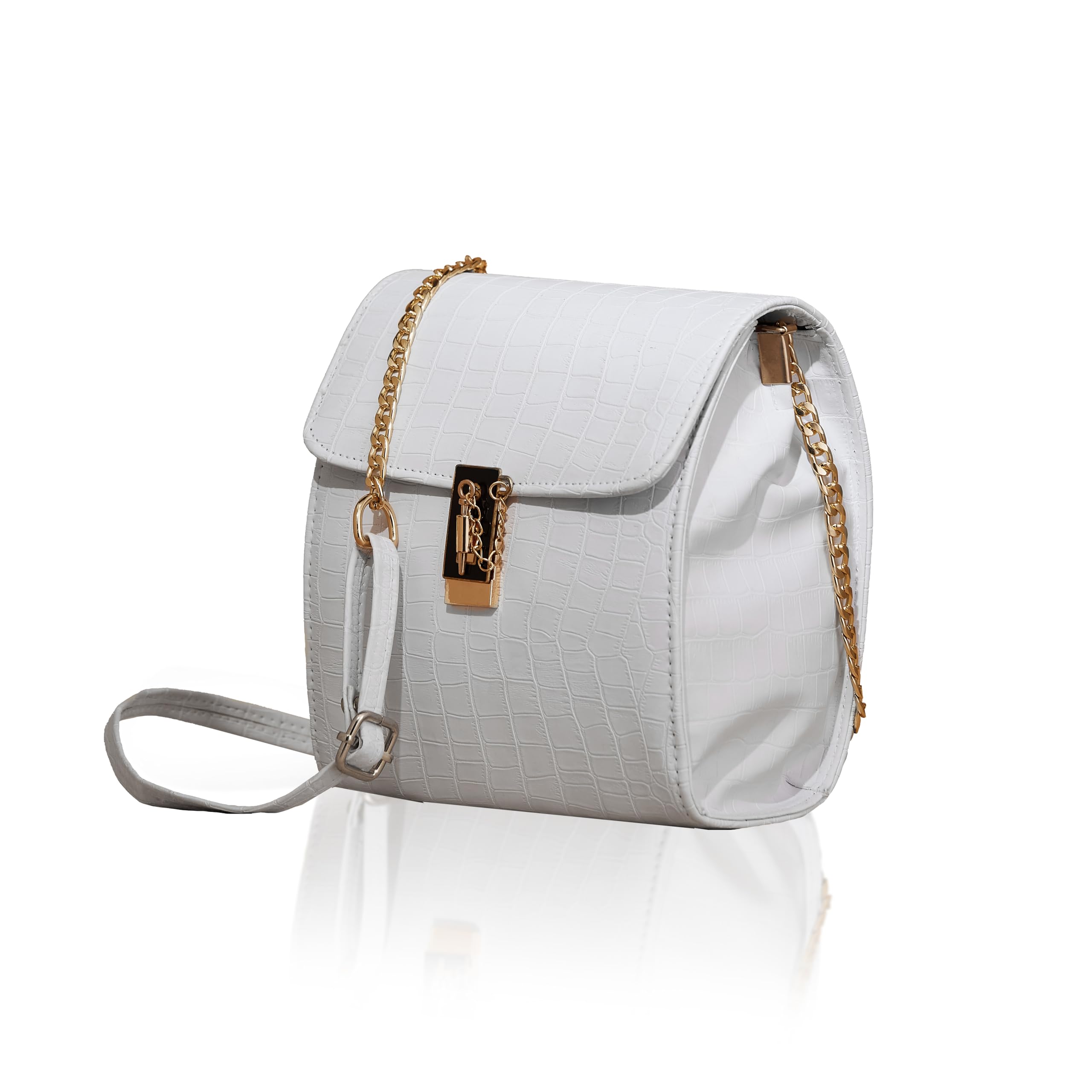Envias Leatherette Side Sling Bags For Womens Ladies (White) (B0CJCLHGBL) Amazon Price History, Amazon Price Tracker