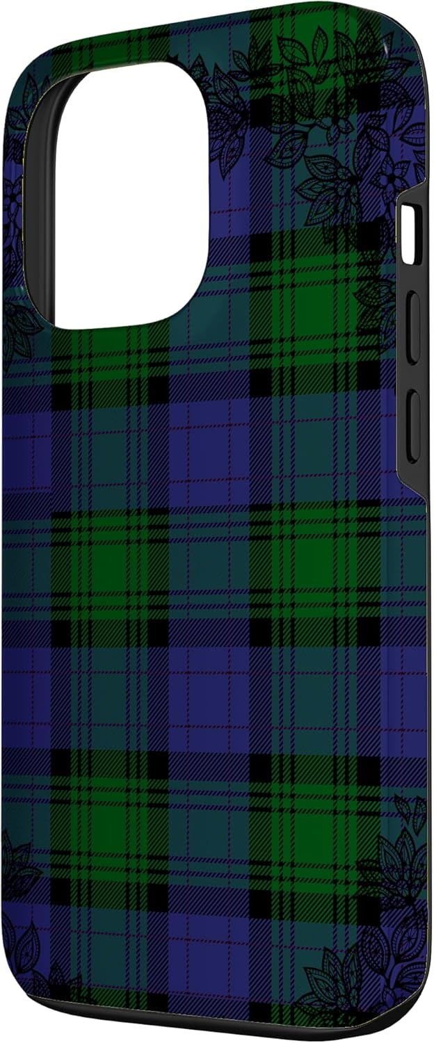 Scottish Highlander Clan Tartan & Lace Celtic Scotland Gift Case for iPhone 13 Pro