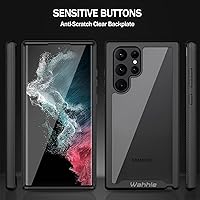 Vista 5 de wahhle Compatible with Samsung Galaxy S22 Ultra Case, Built in Screen Protector Full Body Shockproof Slim Fit Bumper Protective Phone Cover for