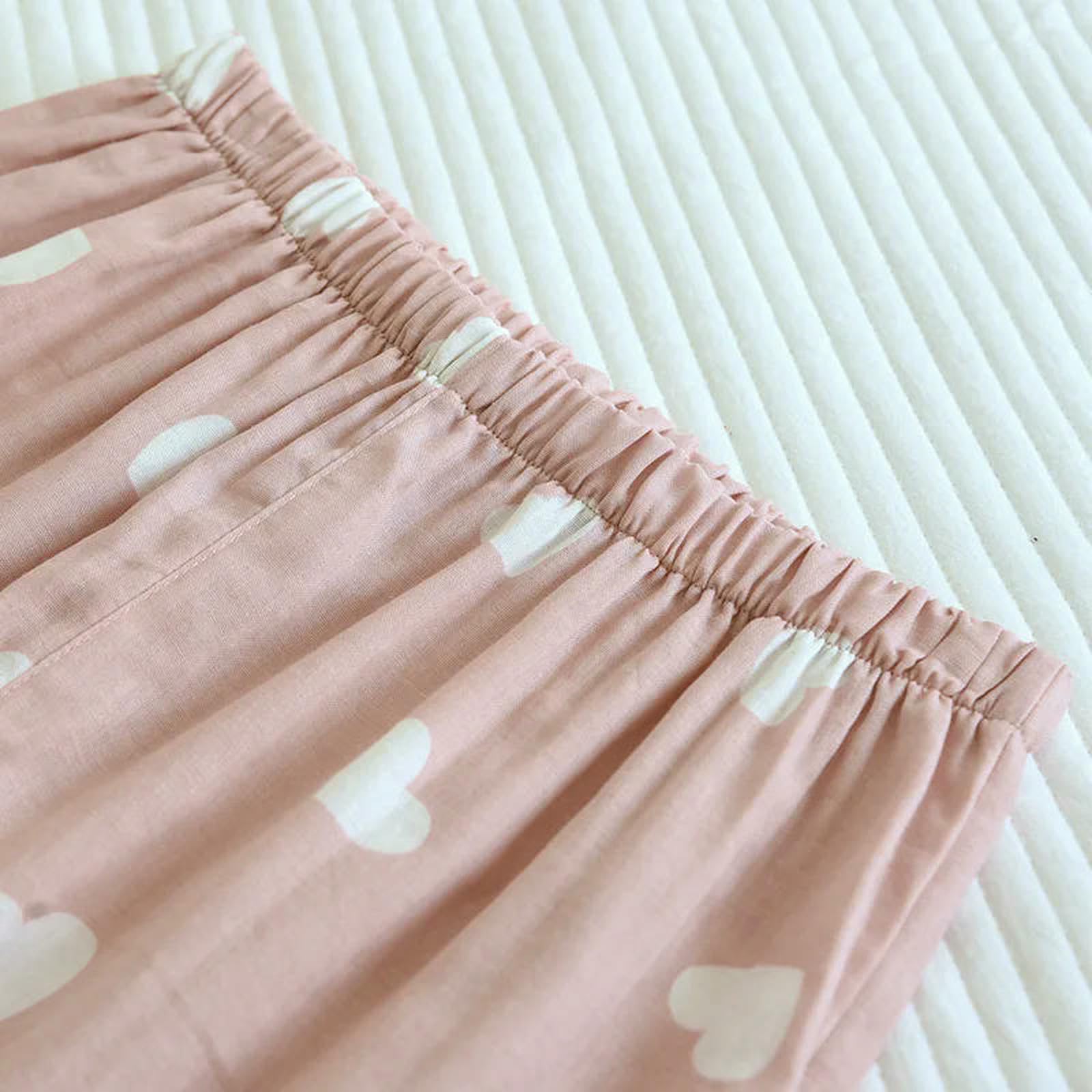 Pigiama Set Primaverile E Autunnale Pantaloni A Maniche Lunghe in Cotone da Donna Due Pezzi Love Lovely Sweet Home Furnishing Set-Bianco-l