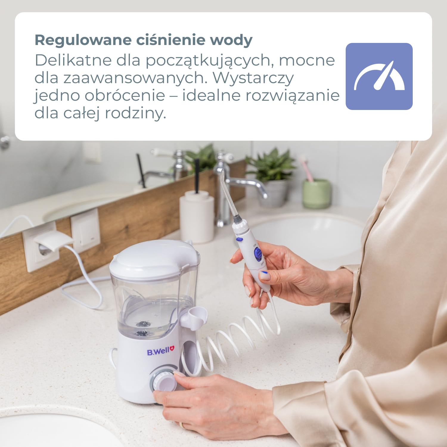 IRYGATOR DO ZĘBÓW STACJONARNY DENTYSTYCZNY B.WELL PRO-922 + 7 końcówek