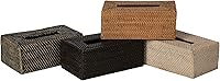 Vista 7 de KOUBOO Loma - Funda rectangular de ratán para caja de pañuelos, caja de pañuelos, caja decorativa, cocina, dormitorio, oficina (negro lavado)