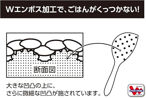 Miniatura 3 de Paleta de arroz antiadherente para sushi, plástico limpio libre de BPA, Choop grabado en relieve fabricado en Japón
