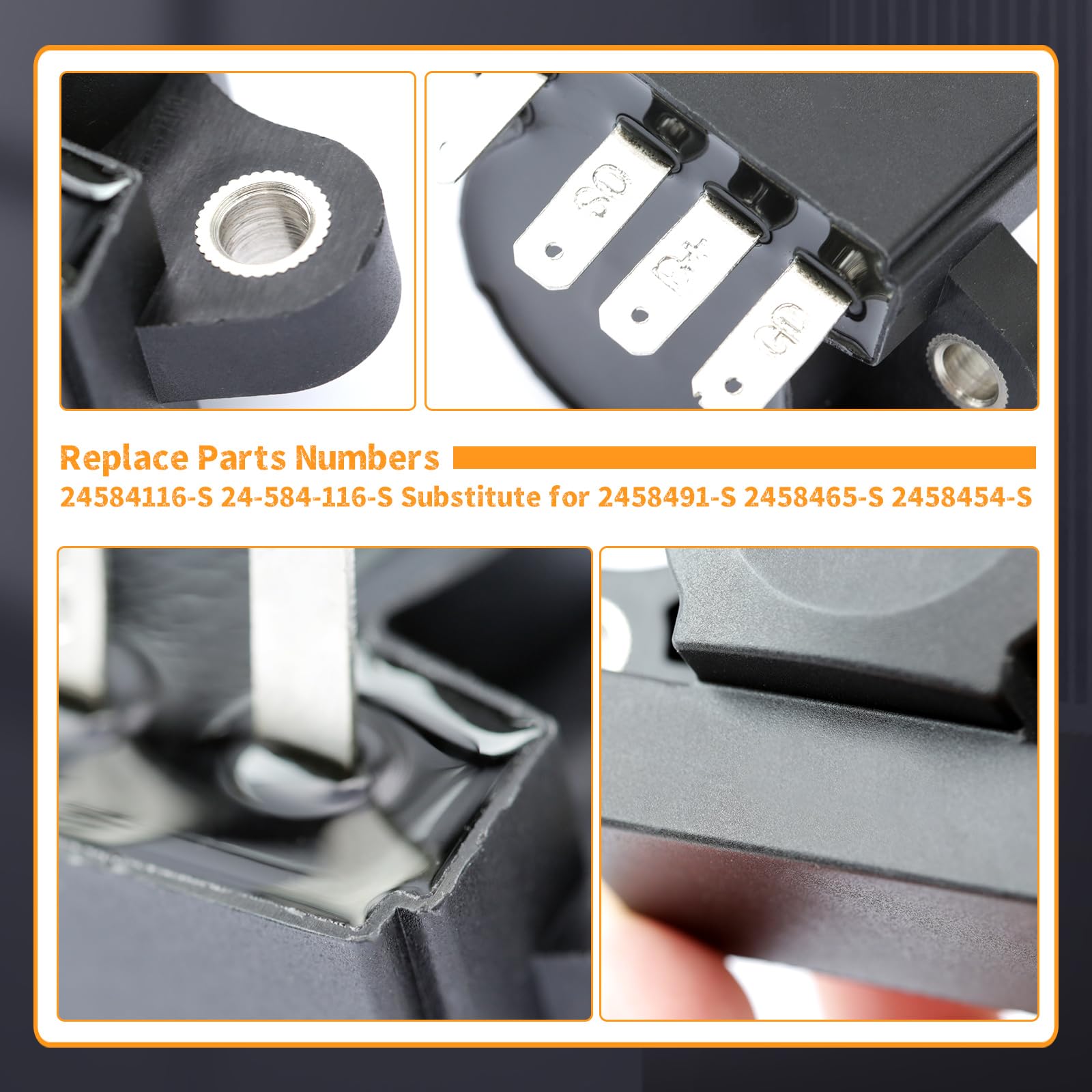 24584116-S 24-584-116-S - Bobina de encendido de módulo de avance de chispa (DSAI) de repuesto para motor de cortacésped Kohler CH740-3103/CH740-3104/CH740-3344/CH740-3345, pieza de repuesto 2458491-S