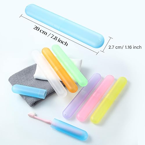 Miniatura 3 de Boao 20 piezas de estuche de viaje para cepillos de dientes, almacenamiento portátil para cepillos de dientes, estuche de lápices de aula para
