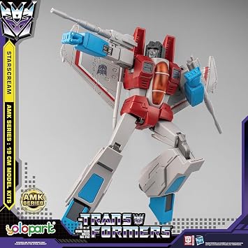 YOLOPARK Starscream Transformer Toys,AMK Series Transformers G1 Action Figures,7.48 Inch Highly Articulated Transformers Decepticon Toys for Adults Boys Girls (G1 Starscream)