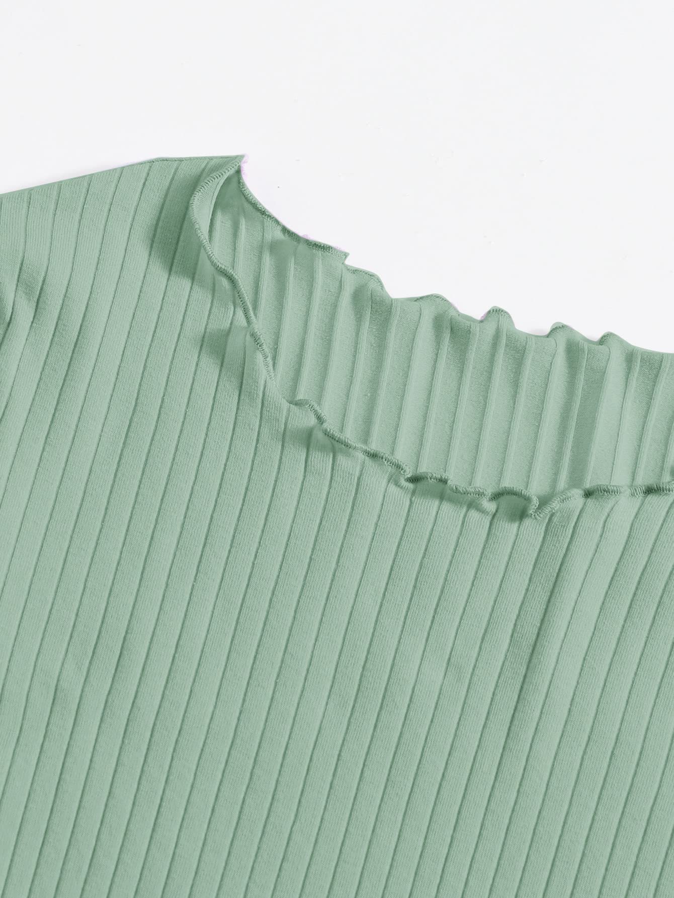 Amazon.com: Women's Dress Lettuce Trim Rib-Knit Bodycon Dress Dresses Dress  for Women Halcan (Color : Mint Green, Size : Small) : Clothing, Shoes &  Jewelry