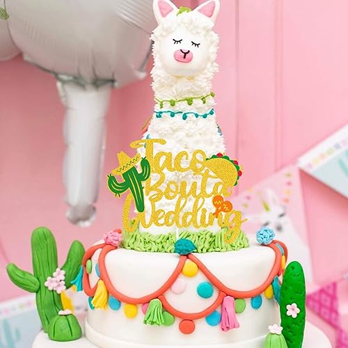 Miniatura 5 de Decoración para tartas de boda Taco Bout a Wedding Cake Banner Fiesta Decoración para fiesta de compromiso, despedida de soltera o decoración de