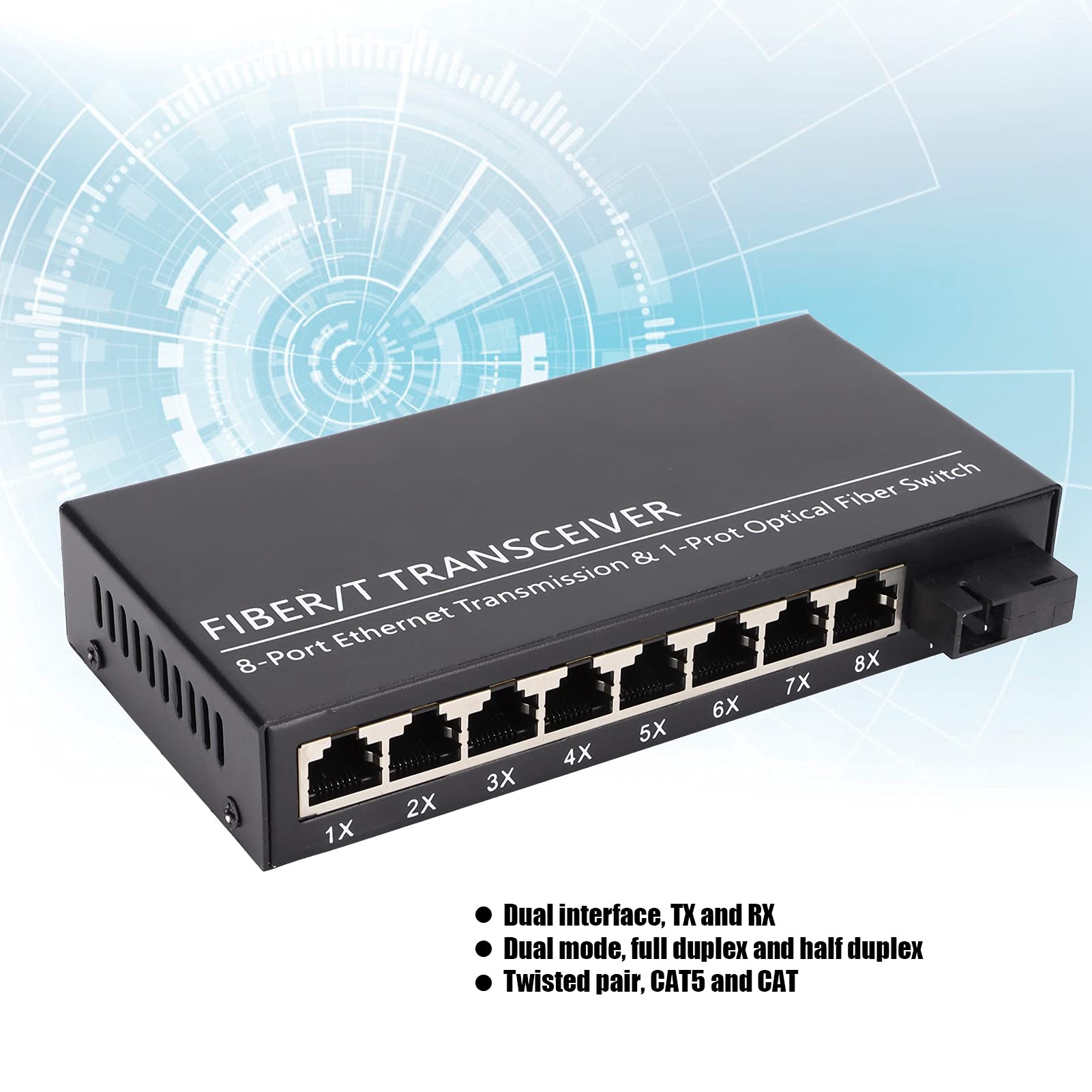 Convertisseur de Média Ethernet, Identification Automatique RJ45 10/100/1000M SC3KM, Monomode, Fiber Unique pour Usage Bureautique