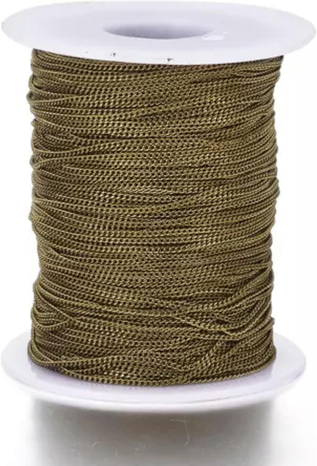 92m/roll Brass Twisted Chains Soldered Curb Chains Multi-Color 1.5x1x0.35mm-Antique Bronze