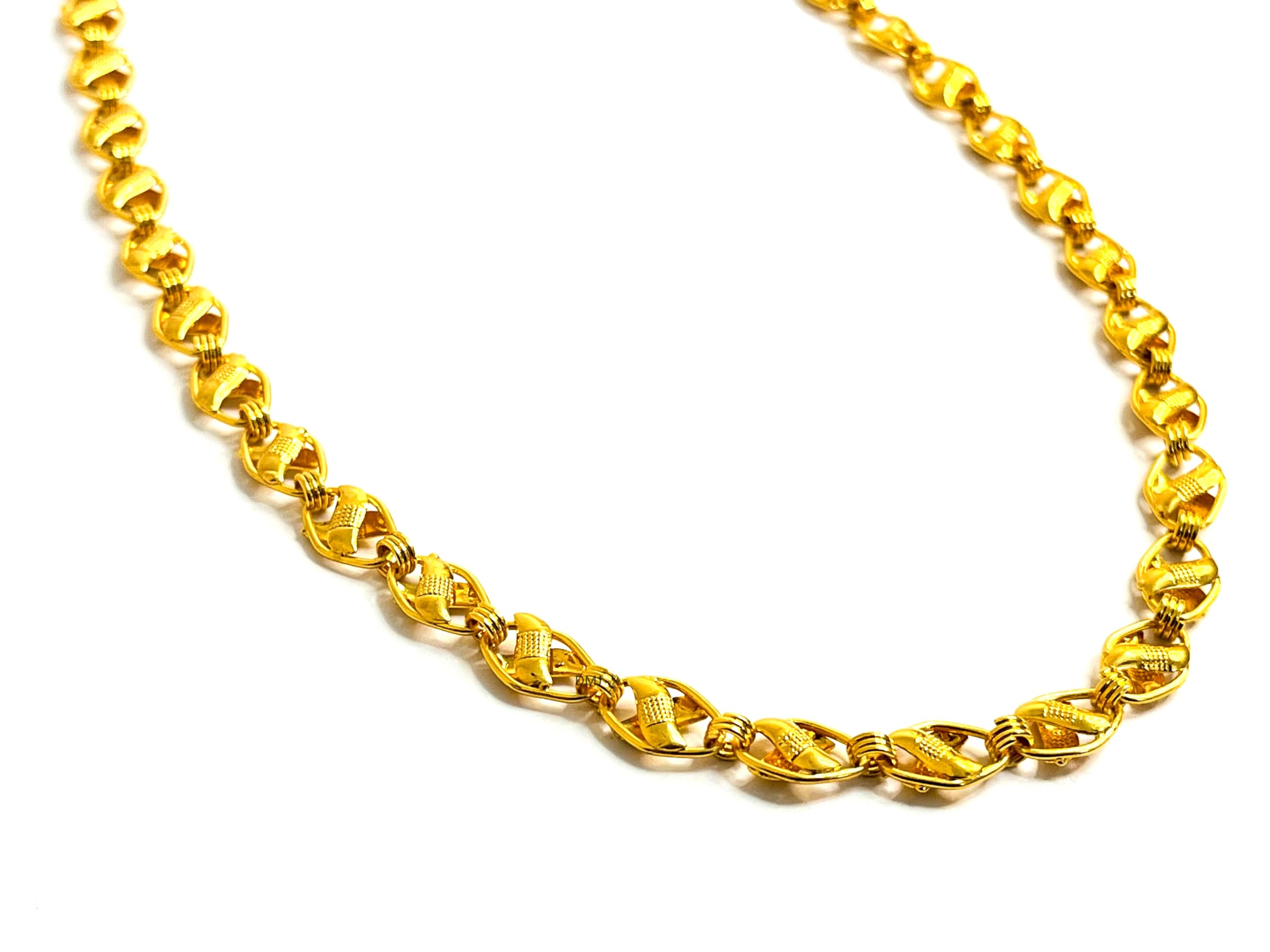 DMJ 24Inch Premium (H.Q) Finely Detailed Chain in Gold Plating Gold-Plated Brass Chains | Accessories Jewellery | Neck Chains (S- Design Chain) (B0D7QDVGSP) Amazon Price History, Amazon Price Tracker