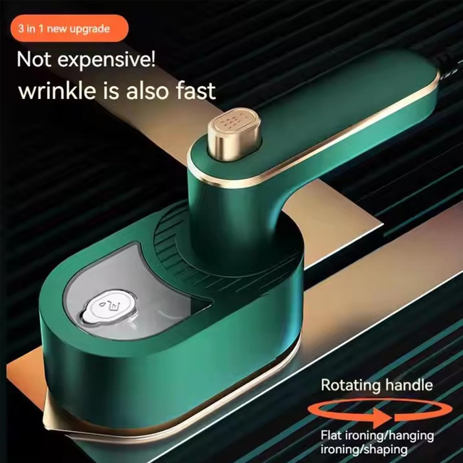 Vaporizzatore da viaggio per vestiti, ferro elettrico portatile portatile con serbatoio d'acqua da 50 ml, perfetto per casa, dormitorio e uso universitario