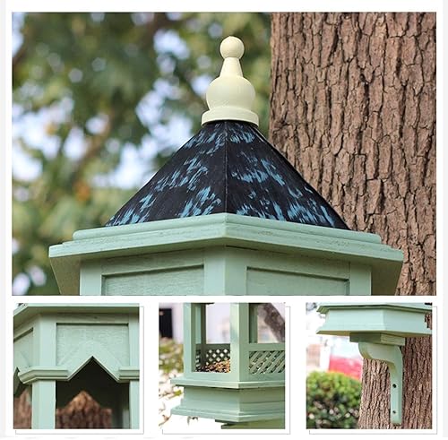 Miniatura 4 de Comedero para pájaros Gothic Bird House Bird Feeder Solid Wood Rainproof Bird House Villa Decoration Homestay to Bird Lovers