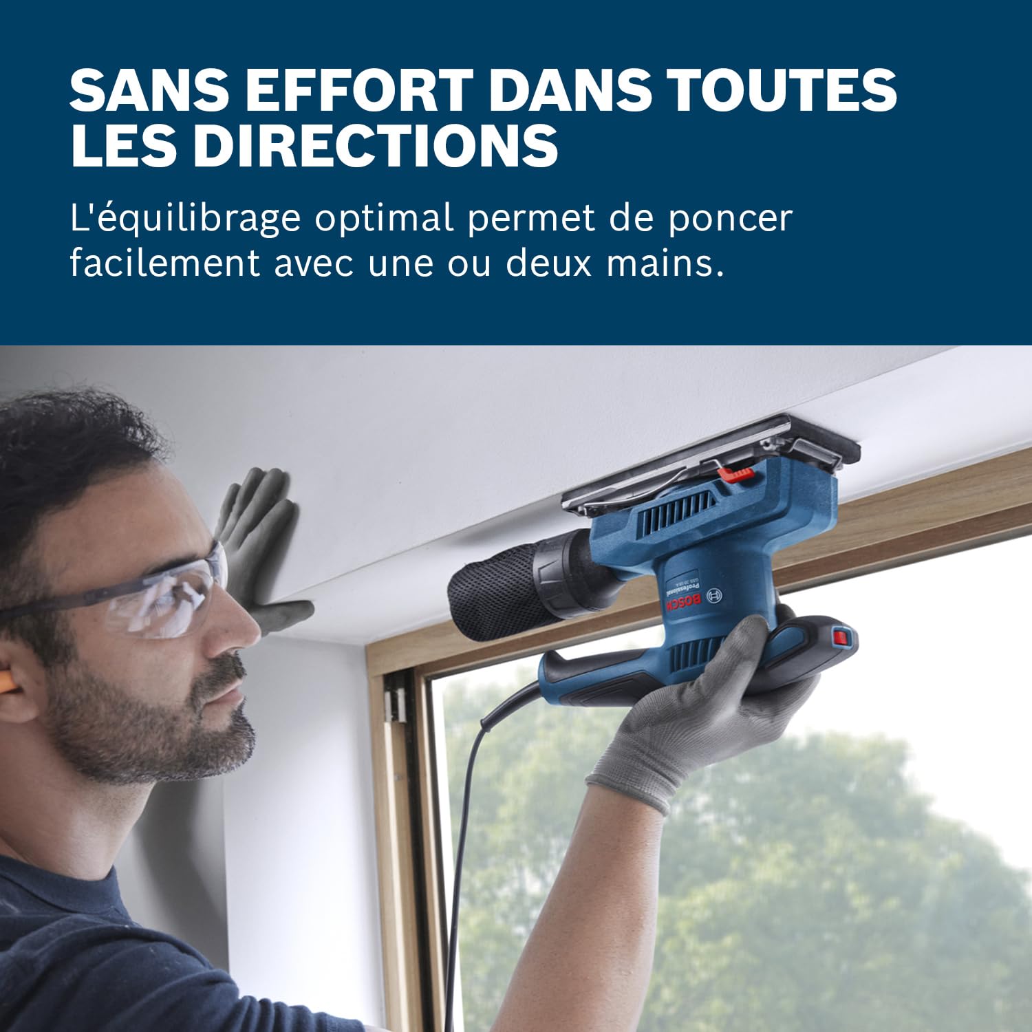 Bosch Professional Ponceuse vibrante filaire GSS 20-18 A (inclus sac à poussières, plaque de perforation)