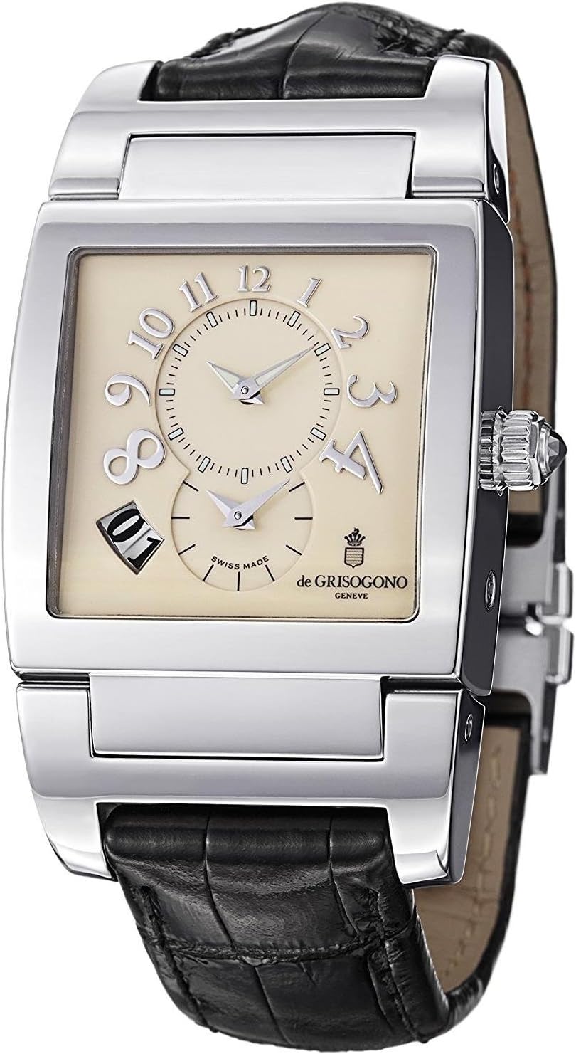 de Grisogono Instrumento No UNO Ivory Dial Dual Time Automatic Watch UNO DF N03