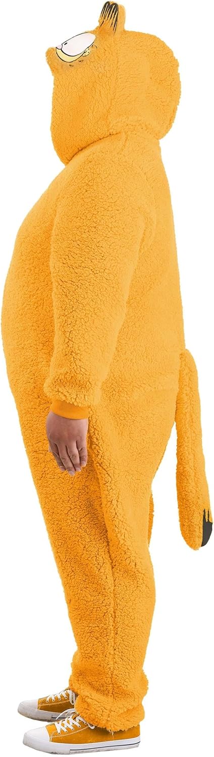 Plus Size Garfield Costume for Adults, Cartoon Cat Jumpsuit, One-Piece for Dress-Up, Halloween or Cosplay
