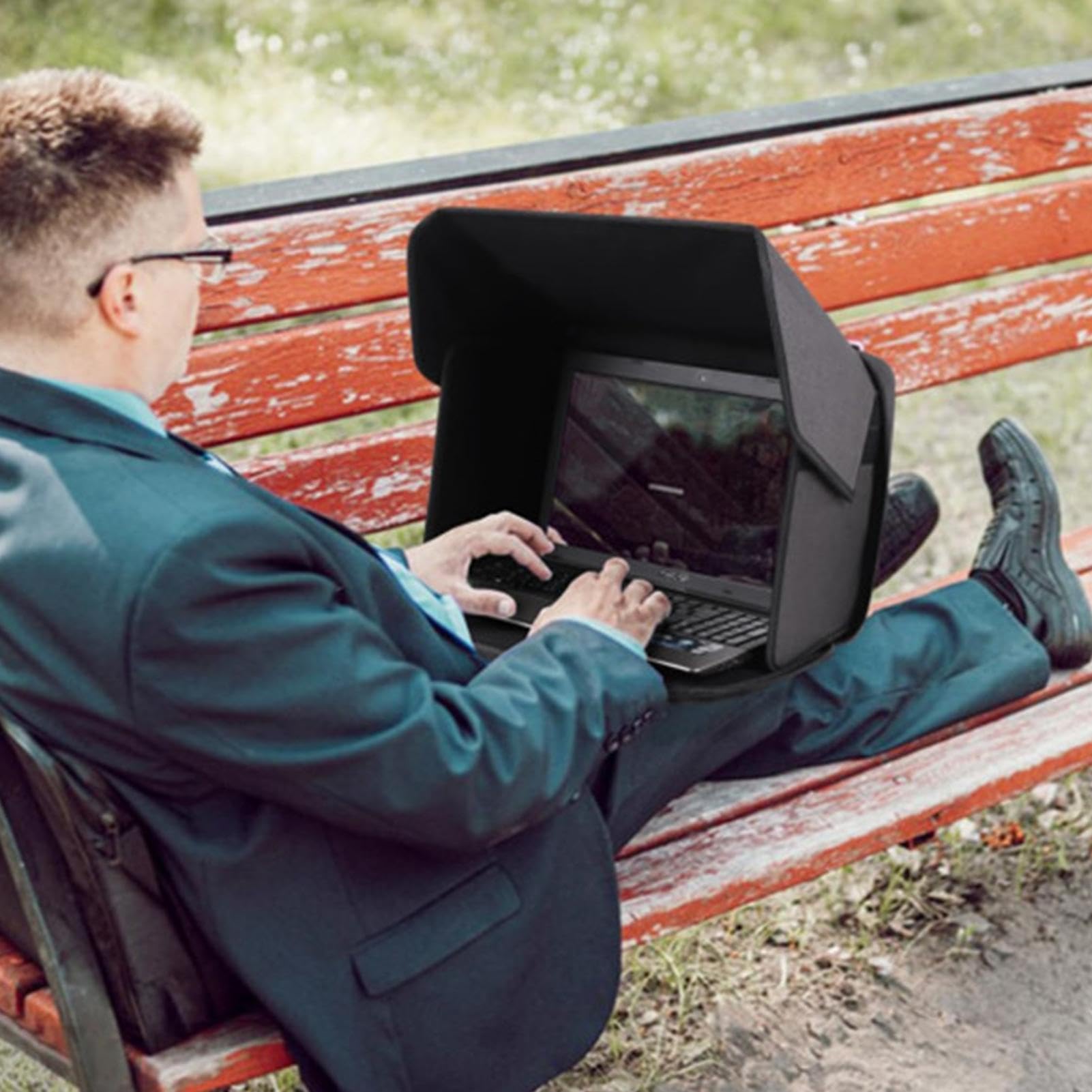 Parasole per computer - Parasole per laptop Schermo antiabbagliamento per la privacy per la valutazione | Costruzione resistente ed elegante con ad angolo regolabile e modulo cappuccio per picn