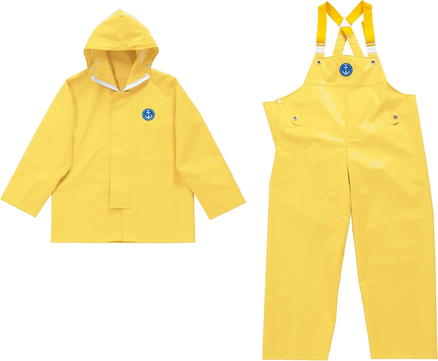 マリンレリー パーカー 胸付ズボン セット 雨合羽 プロ仕様 漁師用