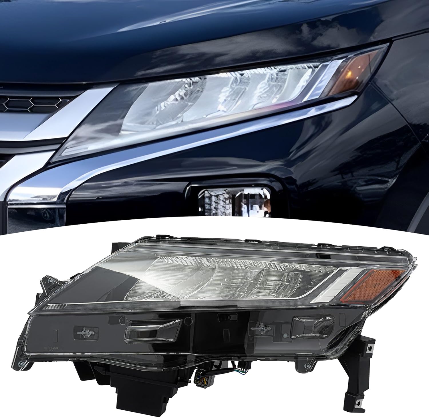 LED Headlights Headlamps for 2020-2024 Mitsubishi Outlander Sport/ASX, 8301D639, 8301D572, Left & Right Side Headlight Assembly Front Head Lights Head Lamps (Left Driver Side)