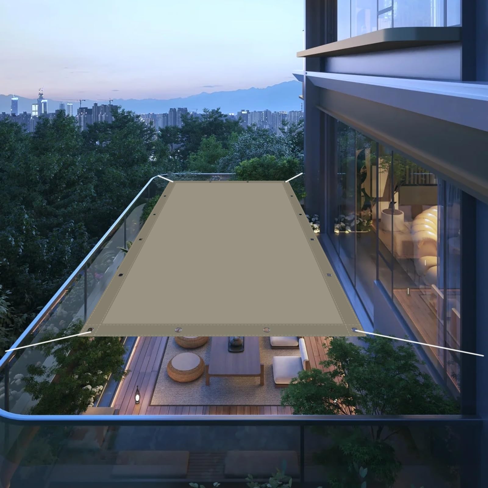 Voile solaire imperméable pour créer un coin d'ombre sur le patio