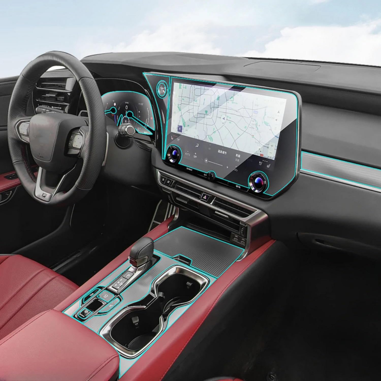 Autocollant anti-rayures en film TPU pour préserver le panneau de vitesse Lexus RX 2023