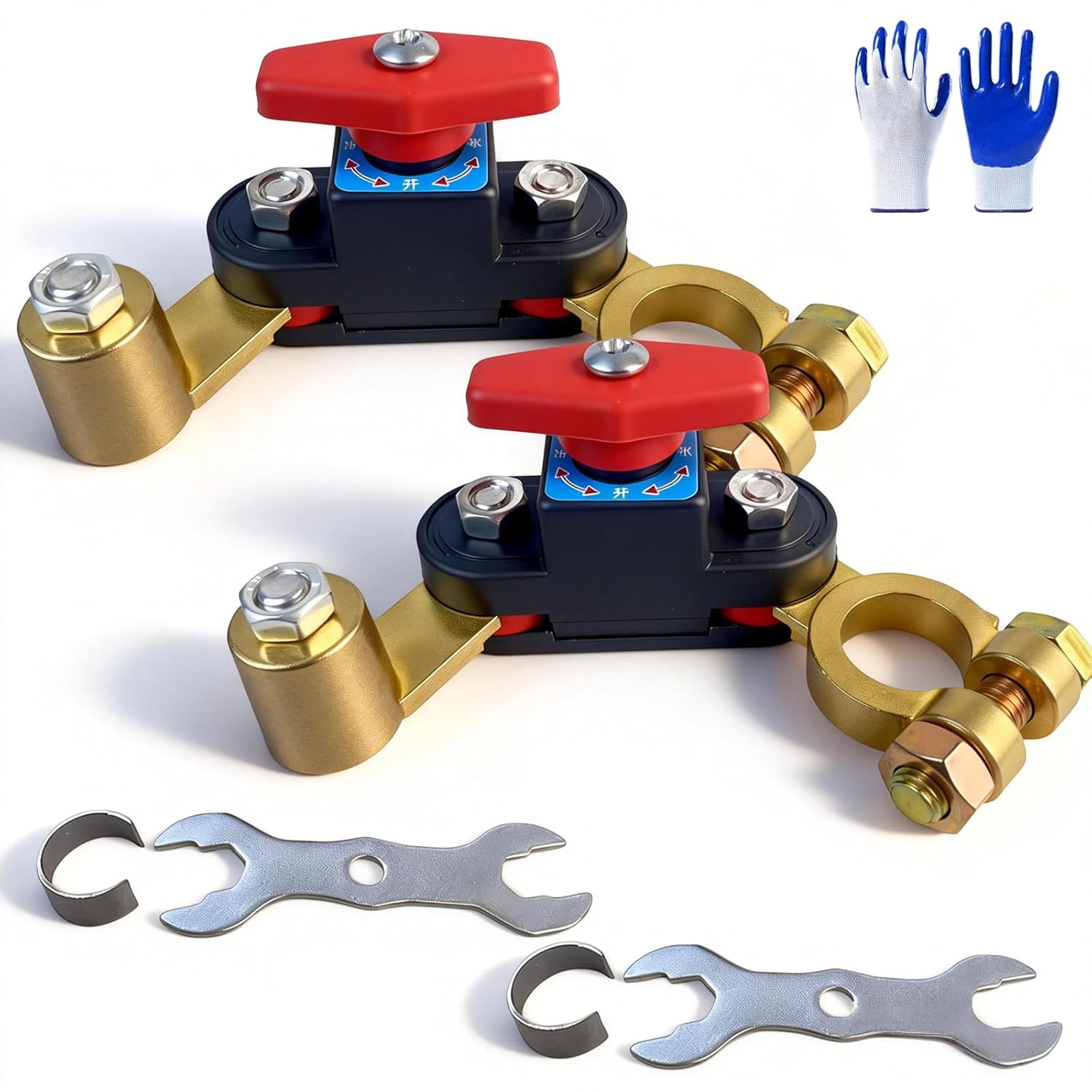 Universal Battery Disconnect & Leak Protector - Waterproof Short Circuit Protection Car Battery Disconnect Switch for Cars, RV, Boat to Prevent Battery Drain & Protect Vehicle (3pcs)