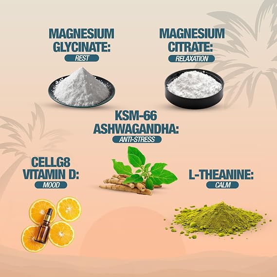 Calma Watermelon Lime Calming Drink Mix, Magnesium Glycinate & Citrate with KSM-66 Ashwagandha, L-Theanine & Vitamin D3 (CELLg8) Sugar Free, Non-GMO 31 Servings