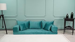 4" Thickness Blue Meditation Sofas, Velvet Color, Customizable Cushion, Sectional Sofa, Modern Livingroom Sofas, Window Seat, Floor Couches (4'' Thickness Sofa)