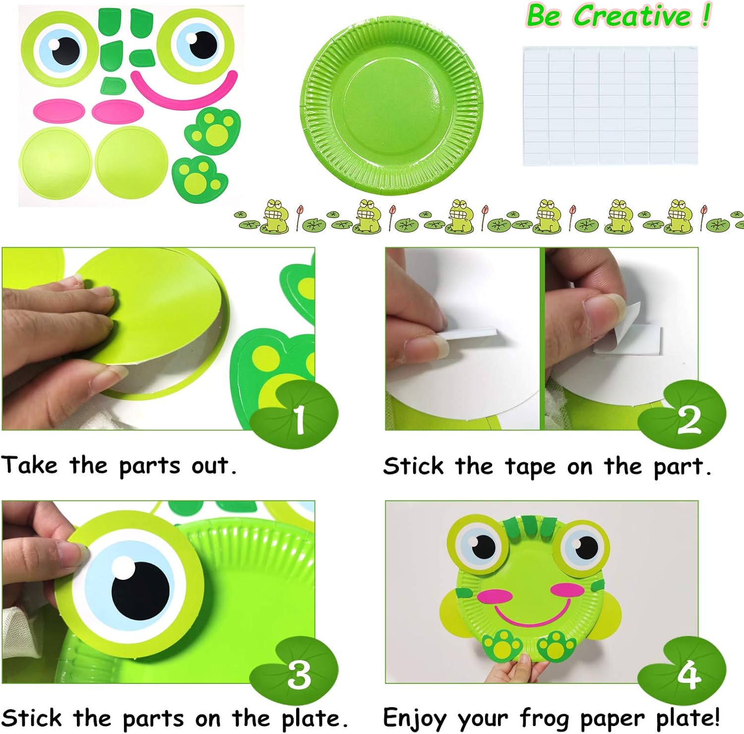 Here Fashion Toddler Crafts Paper Plate Art Kit Arts and Crafts for Kids Boys Girls Preschool Easy Animal Plate Craft DIY Projects Supply Kit Creative Home Activity Craft Party Groups Gift Pack of 10 : Toys & Games